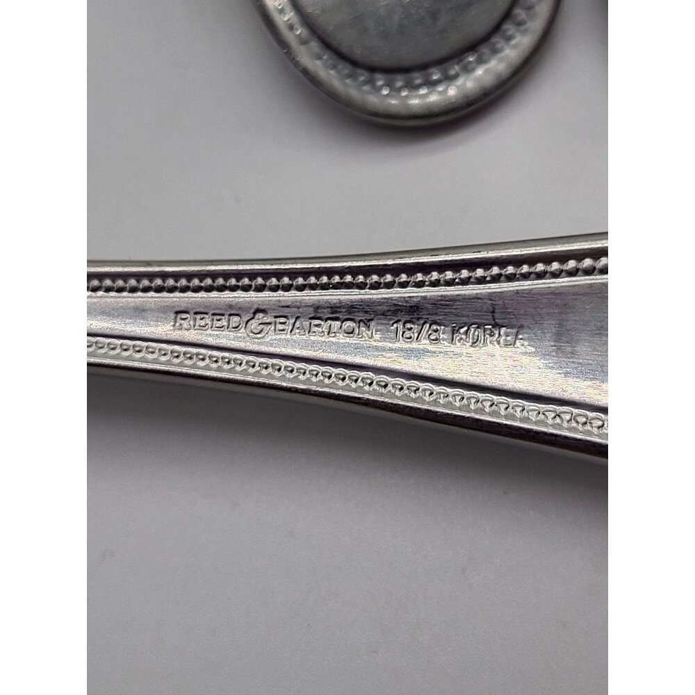 Reed & Barton BOSTON PEARL Teaspoon Stainless Steel 18/8 Korea Set of 12 - Picture 5 of 9
